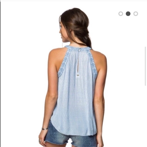 O’Neill Lindsay Chambray Embroidered Tank Top - XS - Picture 3 of 15